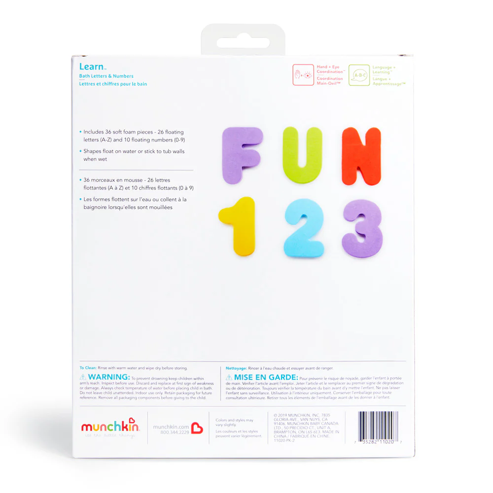 Bath Toys - Munchkin Learn Bath Letters & Numbers
