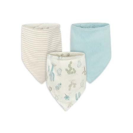 Just Born Baby Girl or Boy or Unisex Bandana Bibs  3-Pack