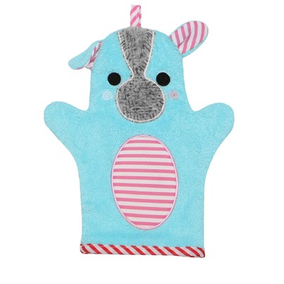 Zoocchini Baby Snow Terry Bath Mitt, Yoko the Yorkie