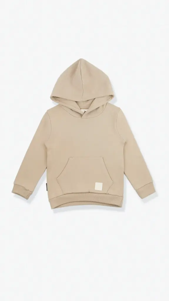 KidORCA Brushed Terry Hoodie _ Wheat (6-9M)