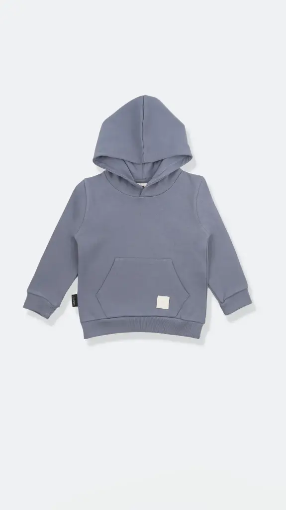 KidORCA French Terry Hoodie _ Flint (6-9M)