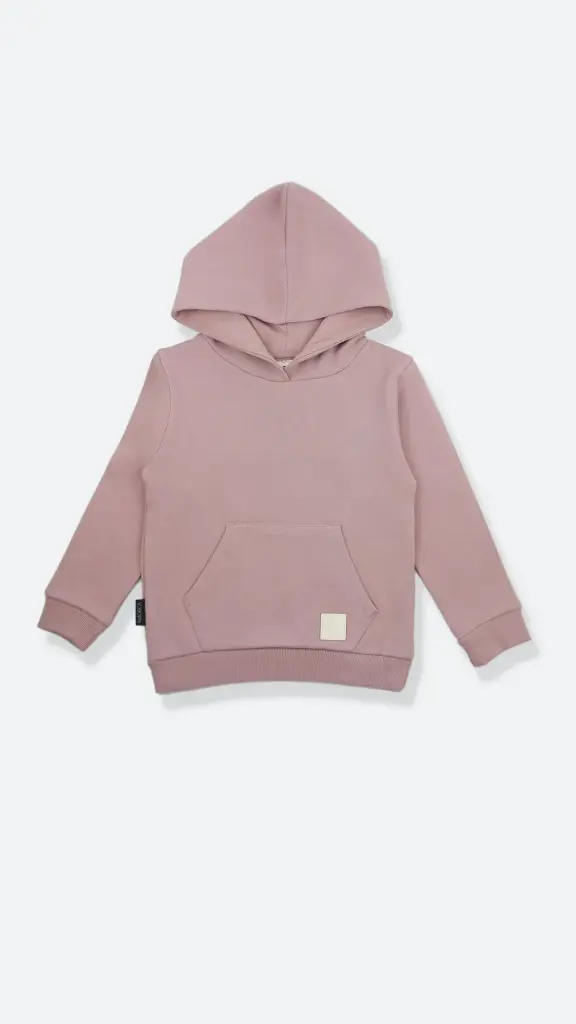KidORCA French Terry Hoodie _ Mauve (6-9M)