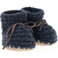 Beba Bean Knit Mocs - Navy (0-6m)