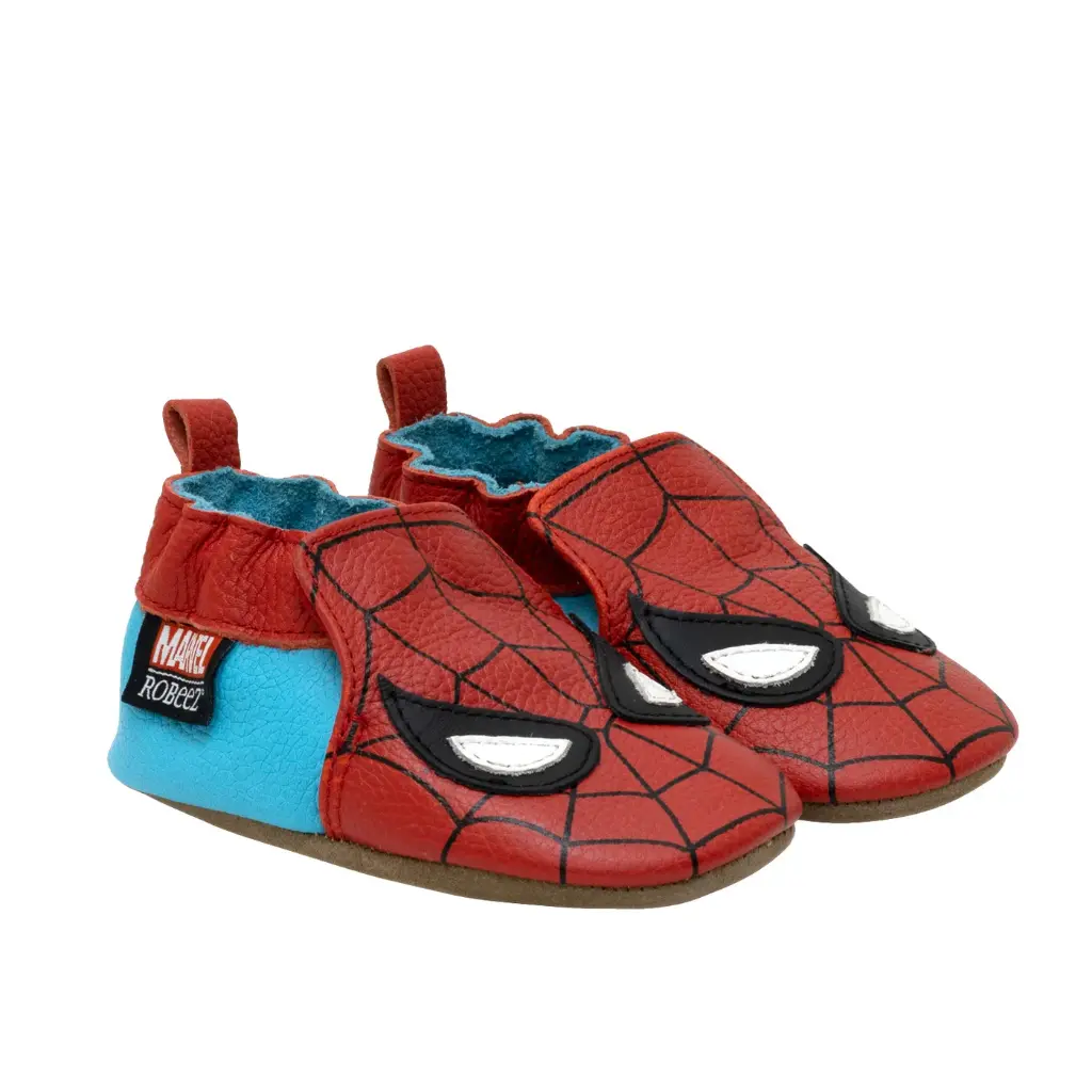 Robeez Soft Soles - Spiderman Red (0-6m)