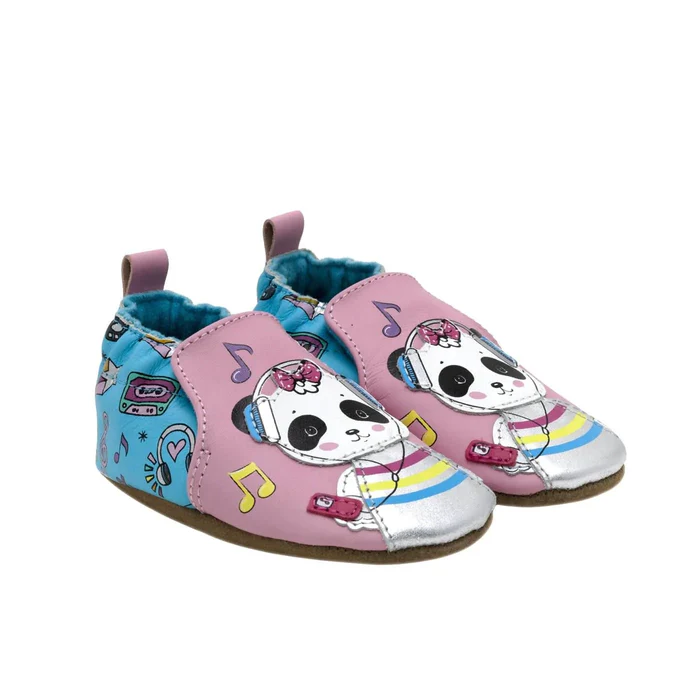 Robeez Soft Soles - Follow Your Beat Pink Leather