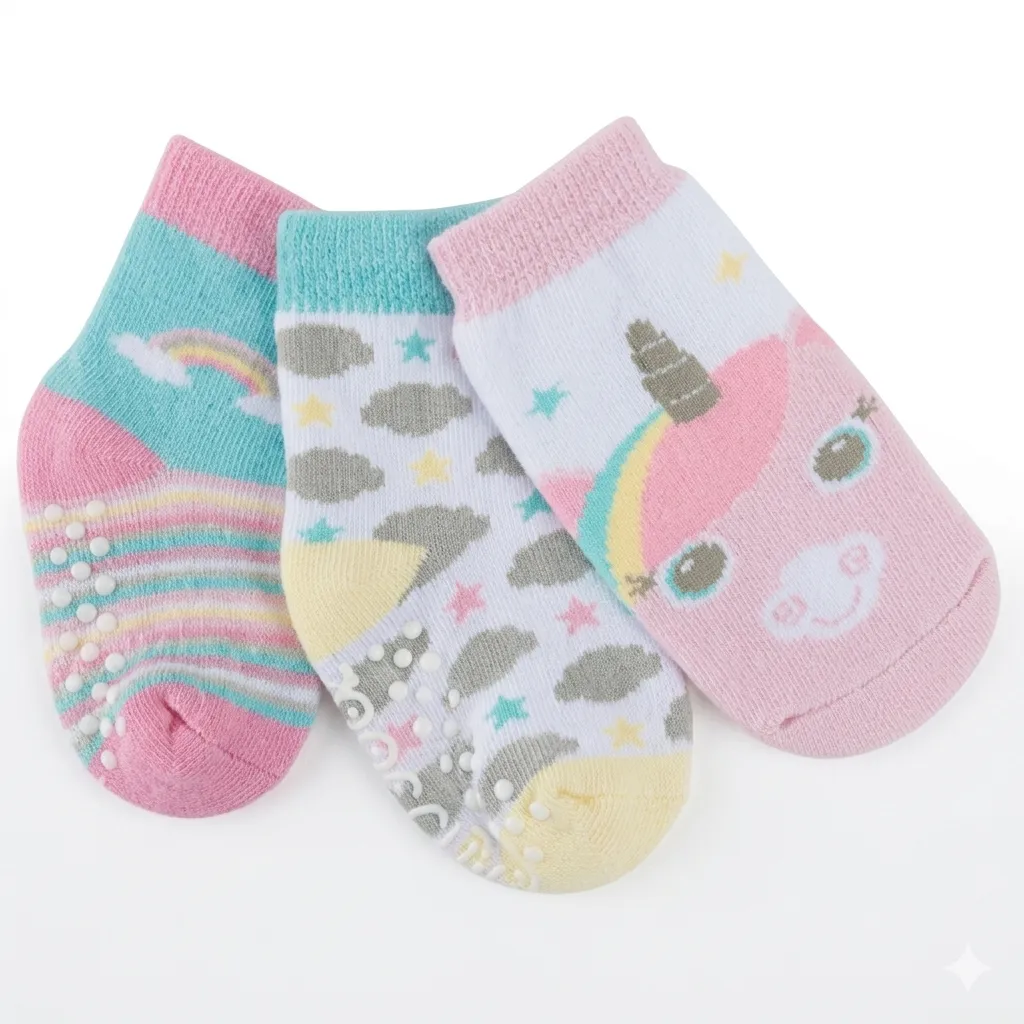 Zoocchini  Buddy Baby 3 Pc Socks Set Allie The Alicorn