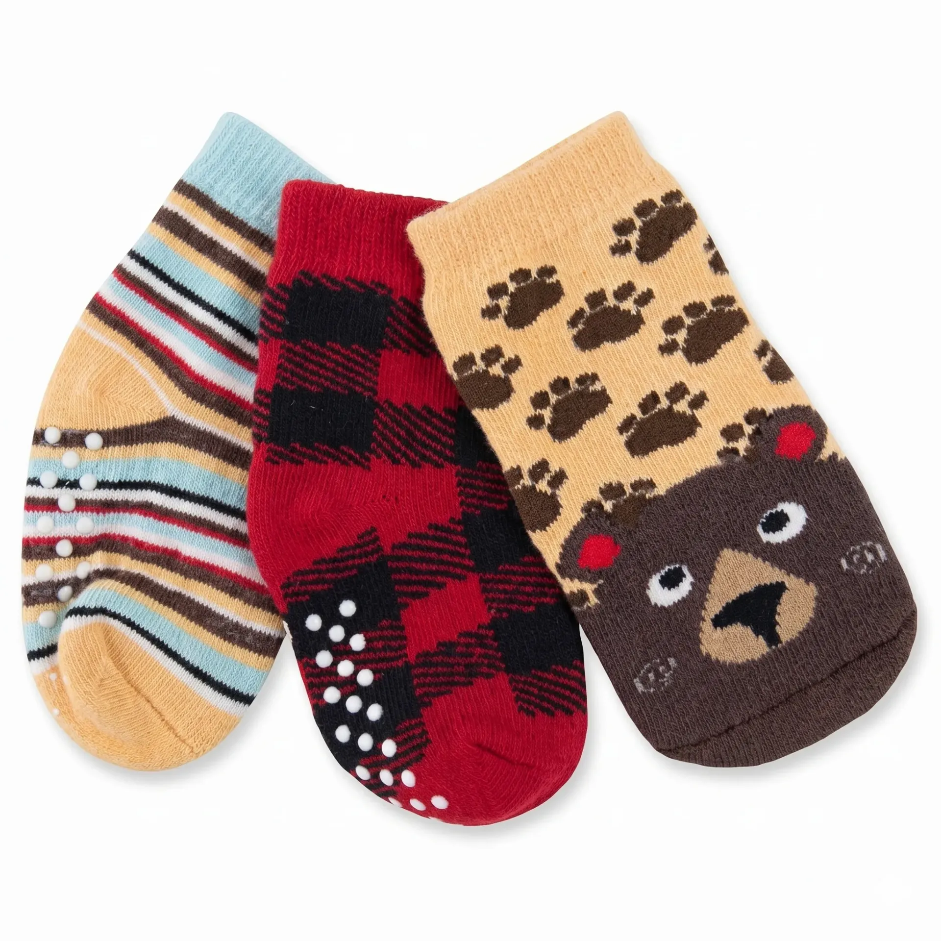 Zoocchini  Buddy Baby 3 Pc Socks Bosley the Bear
