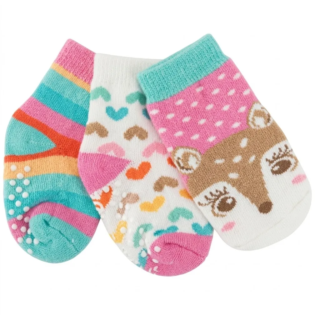 Zoocchini  Buddy Baby 3 Pc Socks 	Fiona the Fawn
