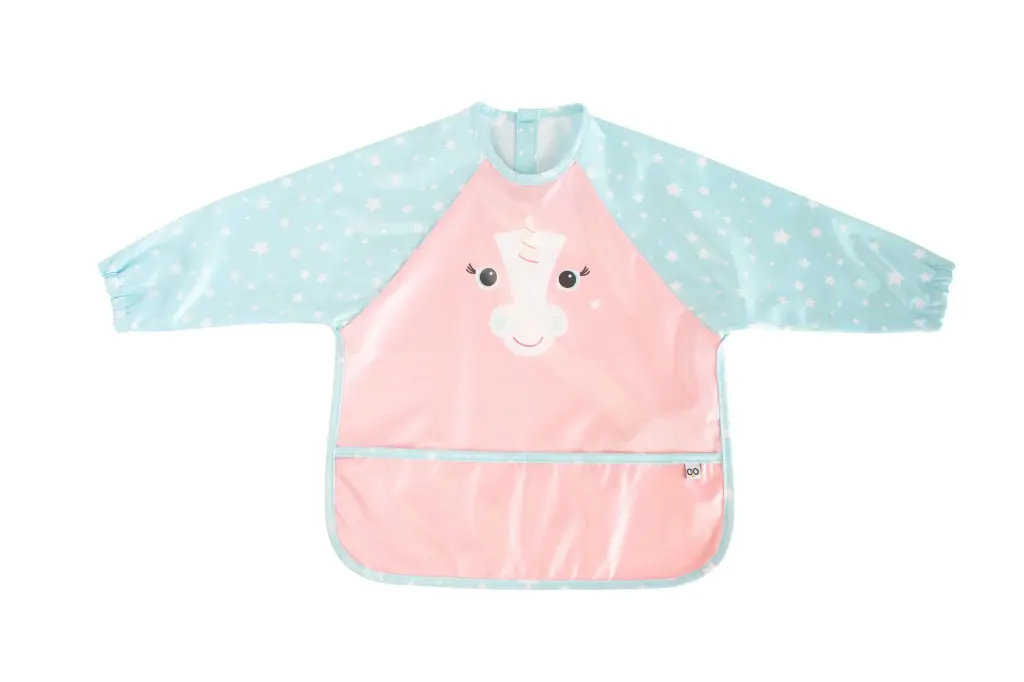 Zoocchini Sleeved Bib Art Smock 6-24M - Allie the Alicorn