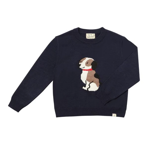 Me & Henry Sweater HB1387B - Navy (0-3M)