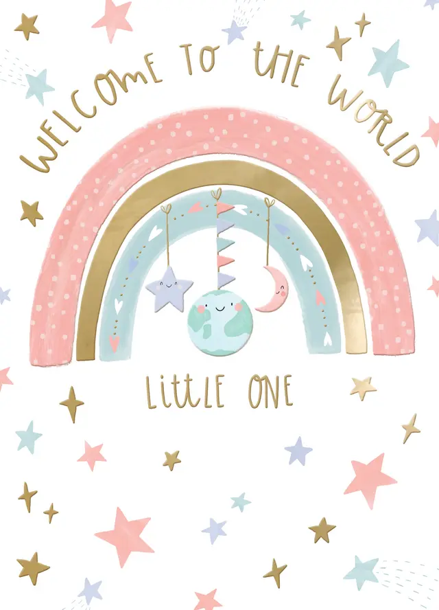Incognito Greeting Cards Baby Shower SEC-ELML070 - Girl