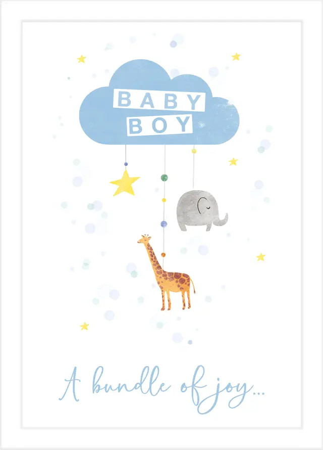 Incognito Greeting Cards Baby Shower SEC-PTB061 - Boy
