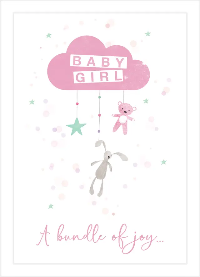 Incognito Greeting Cards Baby Shower SEC-PTB063 - Girl