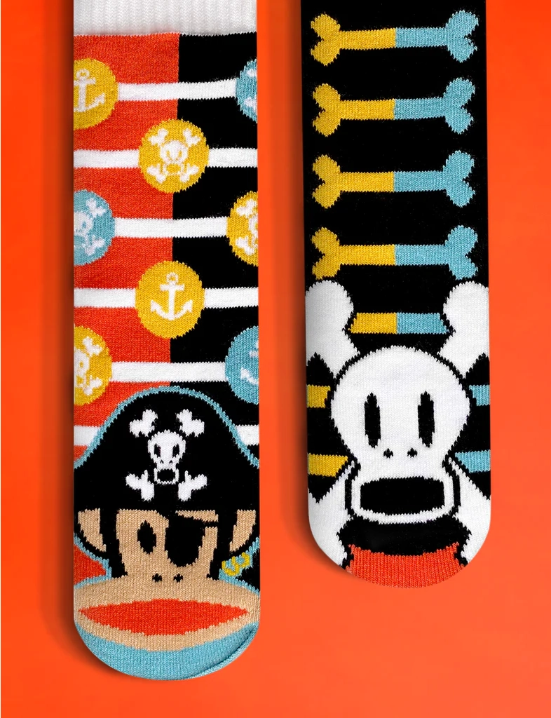 Pals Socks Fun Mismatched Non-Slip Julius & Skurvy (1-3Y)