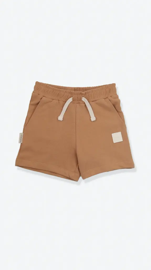 KidORCA French Terry Shorts _ Sandstone (6-9M)