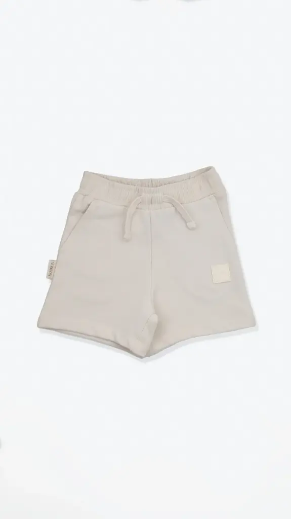 KidORCA French Terry Shorts _ Oat (6-9M)