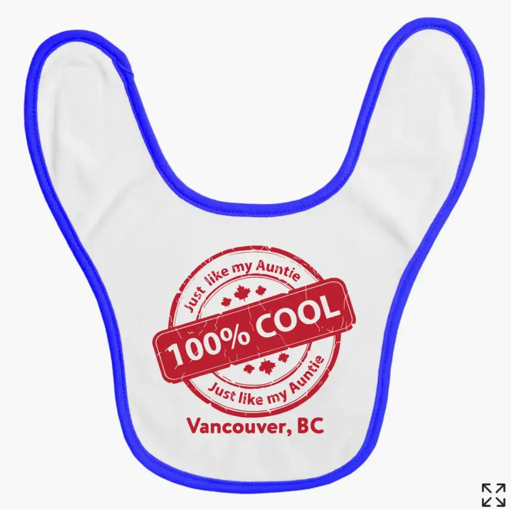 Bib -GGS 100% Cool Auntie - Blue