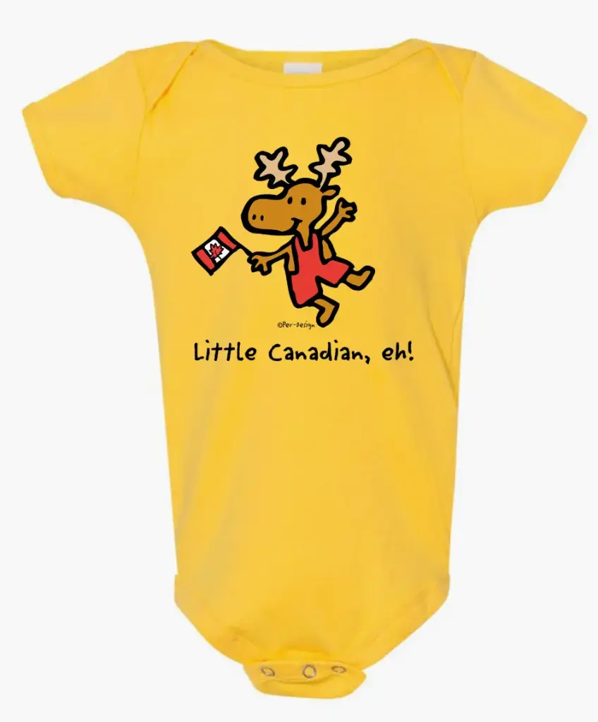 Onesie GGS 2998 Little Canadian, EH! Yellow (6M)