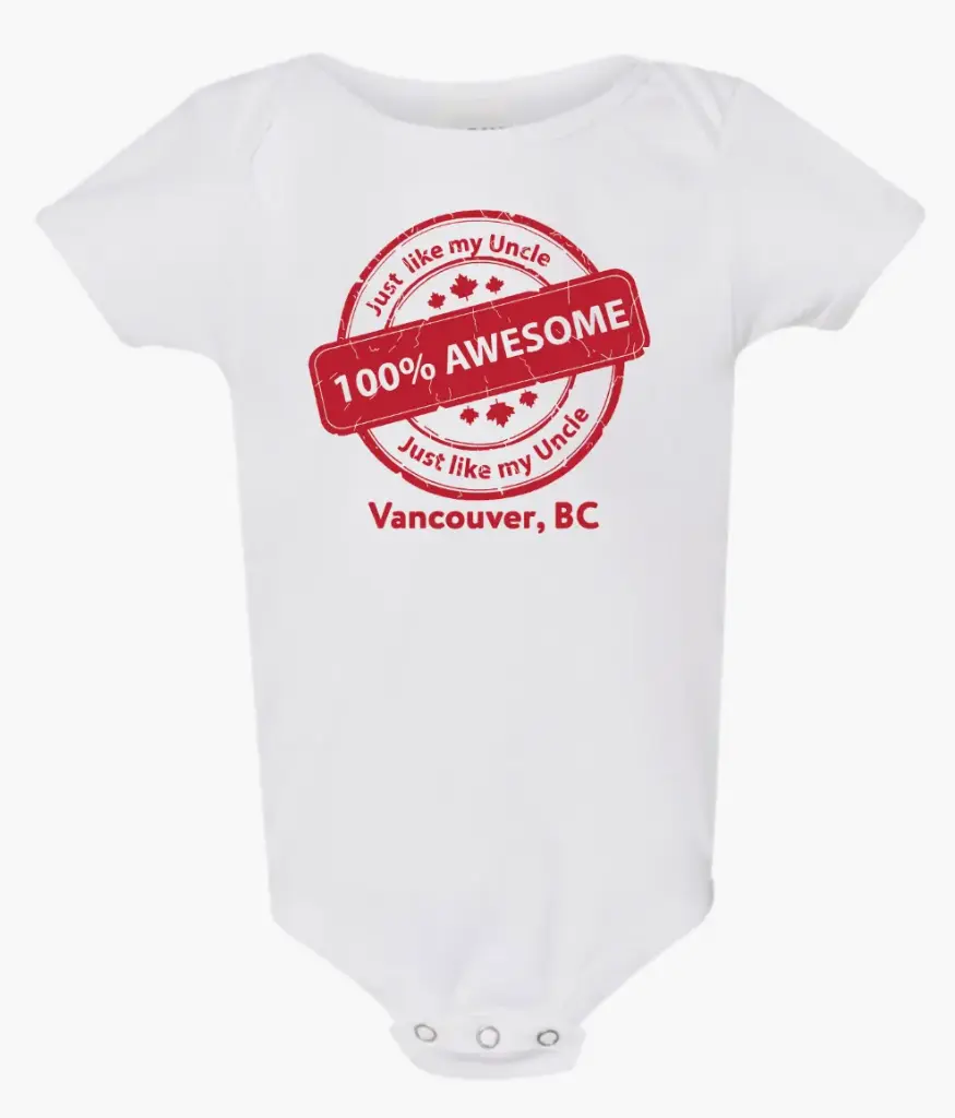 Onesie - GGS 100% Awesome Uncle 1808 - White