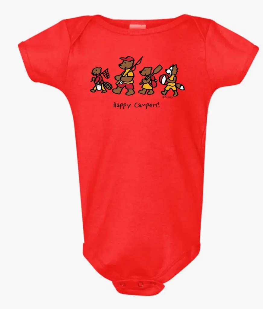 Onesie -GGS Happy Campers 3909- Red (6M)