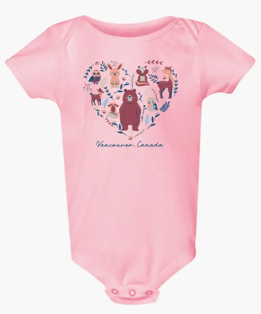 Onesie 6799 GGS Animal Heart Pink (6M)