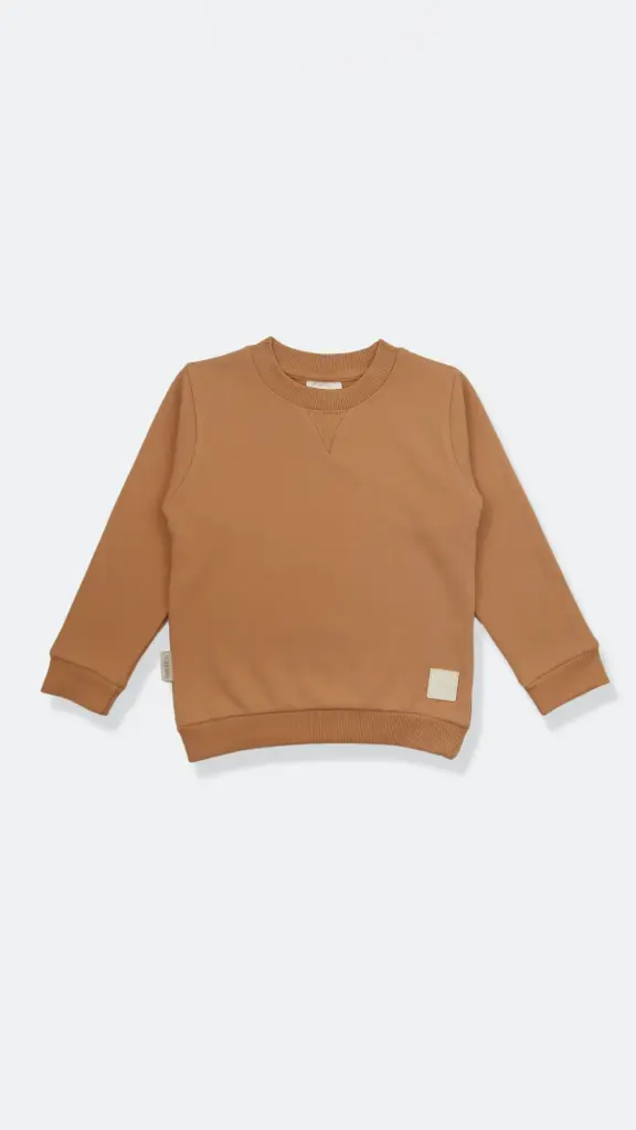 KidORCA French Terry Sweatshirt _ Sandstone (6-9M)