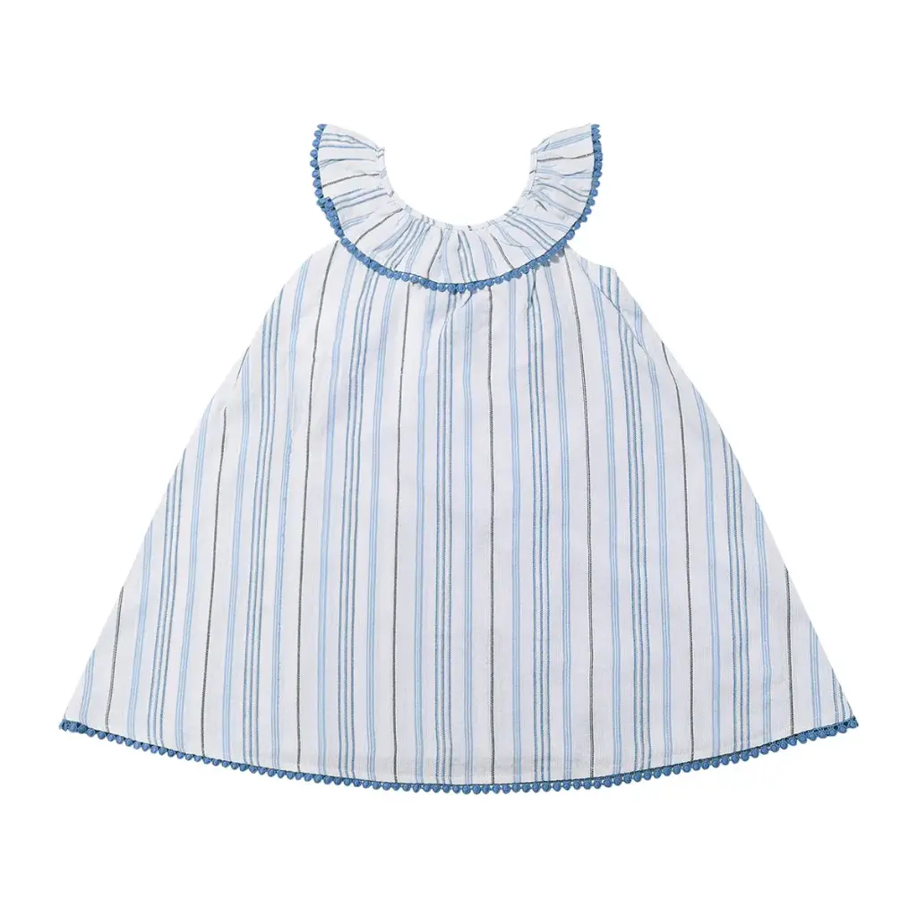 Vignette Josephine Dress V1367A - Blue Stripe (12-18 M)