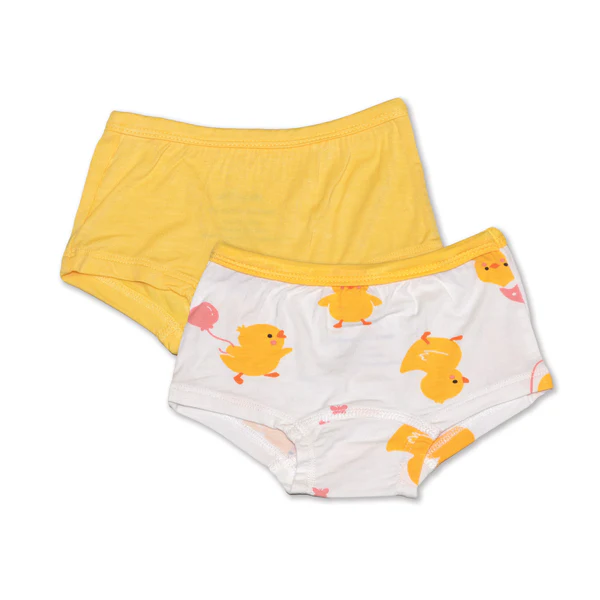 Silkberry Baby Underwear WF4589 Bamboo Underwear 2 Pack Little Chick/Banana Cream (2Y)