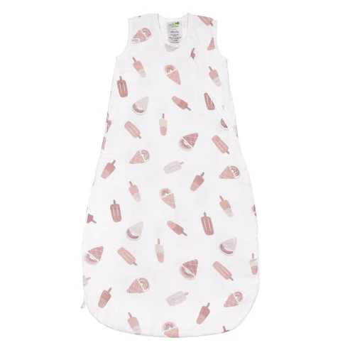 Perlimpinpin Cotton Muslin Sleep Sack - Ice Cream 0.7 tog