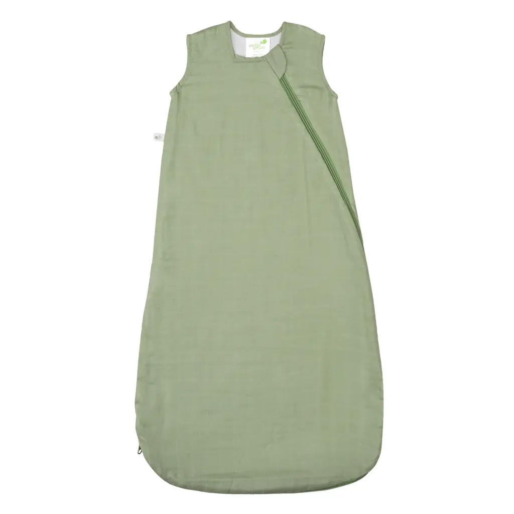 Perlimpinpin Cotton Muslin Sleep Sack / Kaki 0.7 Tog (0-6M)