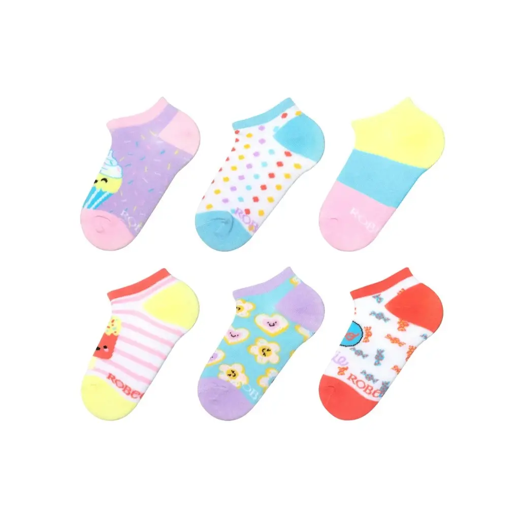 Robeez 6 Pairs No Show Socks (US 7.5)