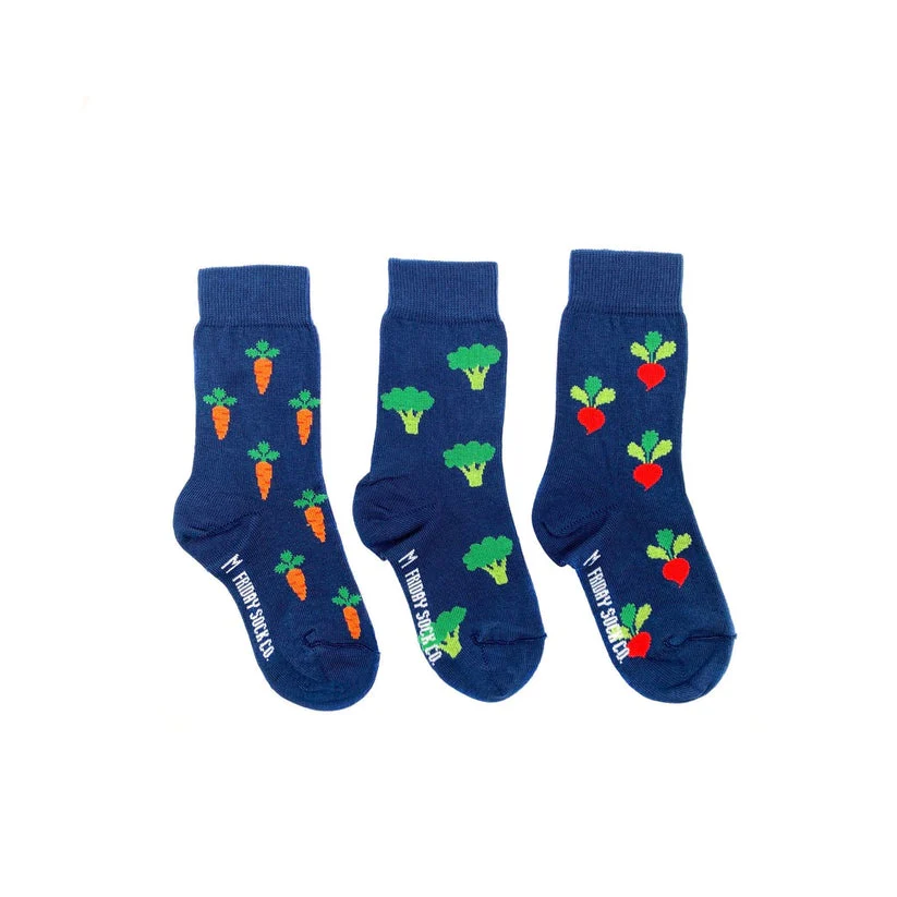 Friday Sock CO.  Three Socks A Pair Vegetable (1-2Y)
