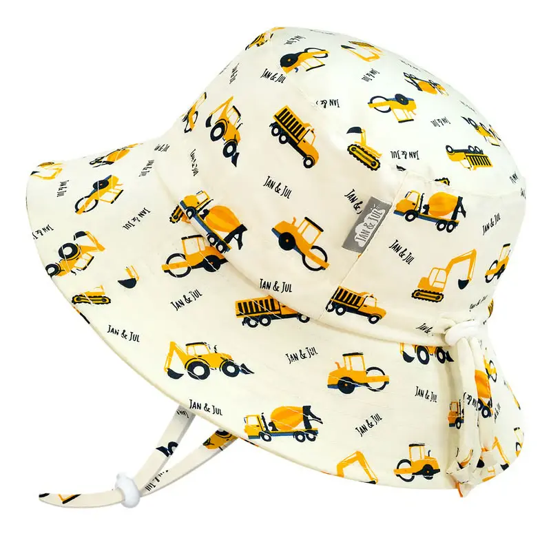 Jan & Jul Cotton Bucket Hat Little Diggers (S 0-6M)