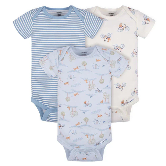 Gerber Baby Onesies Bodysuit 3 Pack (NB)