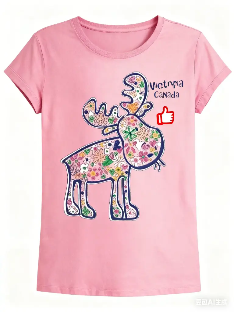 Attraction Kids Flowered Moose  4037 - Rose