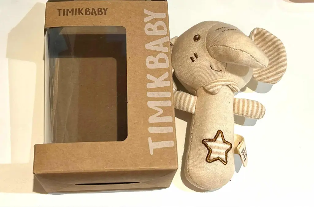 Organic Cotton TimikBaby Hand Bell - Elephant