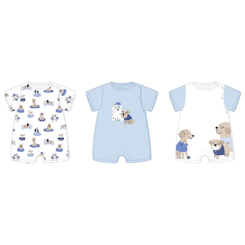 Mayoral  Short Onesie - 1798 - Sky - Blue 17981