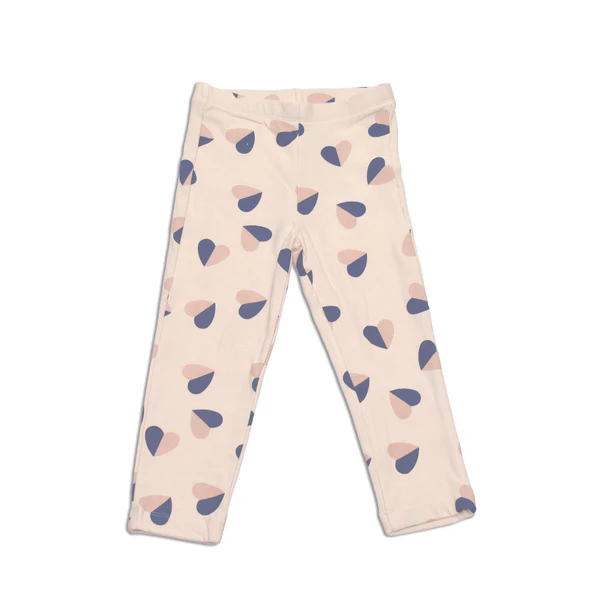 Silkberry Baby Bamboo WF4399 Fleece Leggings Heart Flutter Print