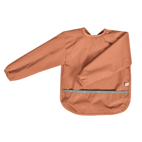 Perlimpinpin Bib With Sleeves - Cayenne (12-24M)