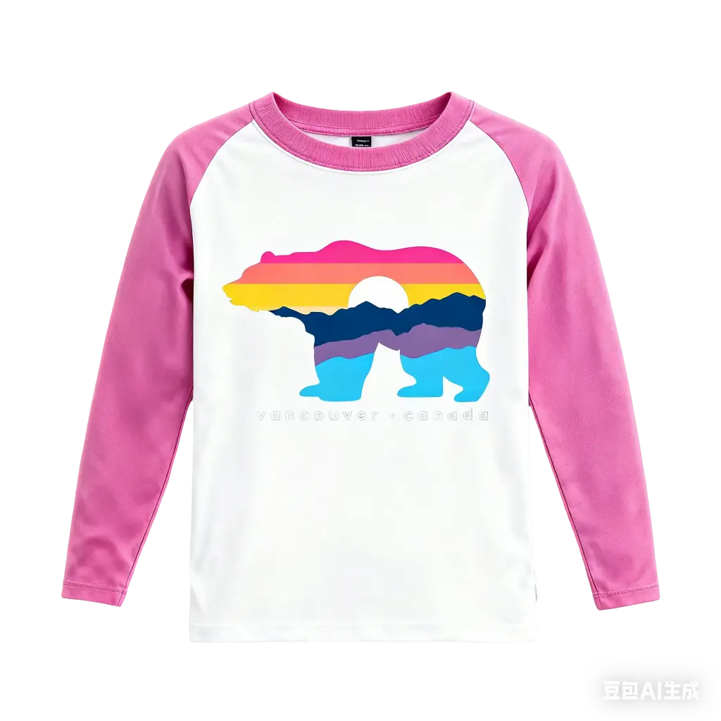 Attraction Youth Long Sleeve Mountain Bear - Heather Orchid (10Y)