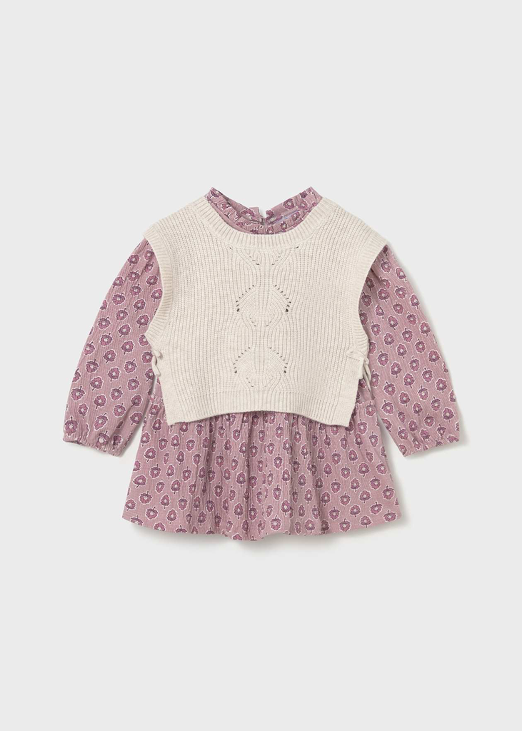 Mayoral Knitted Vest Dress 02913 - Sand (6M)