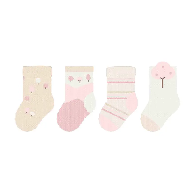Mayoral Socks 4pc Set 09917 - Baby Pink