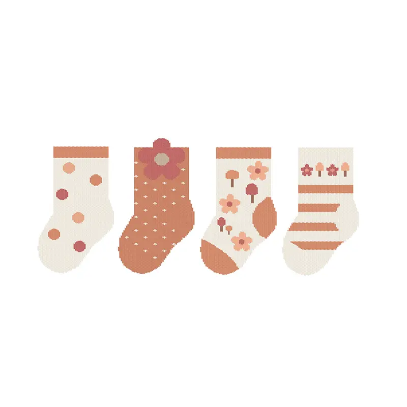 Mayoral Socks 4pc Set  09921 - Cinammon