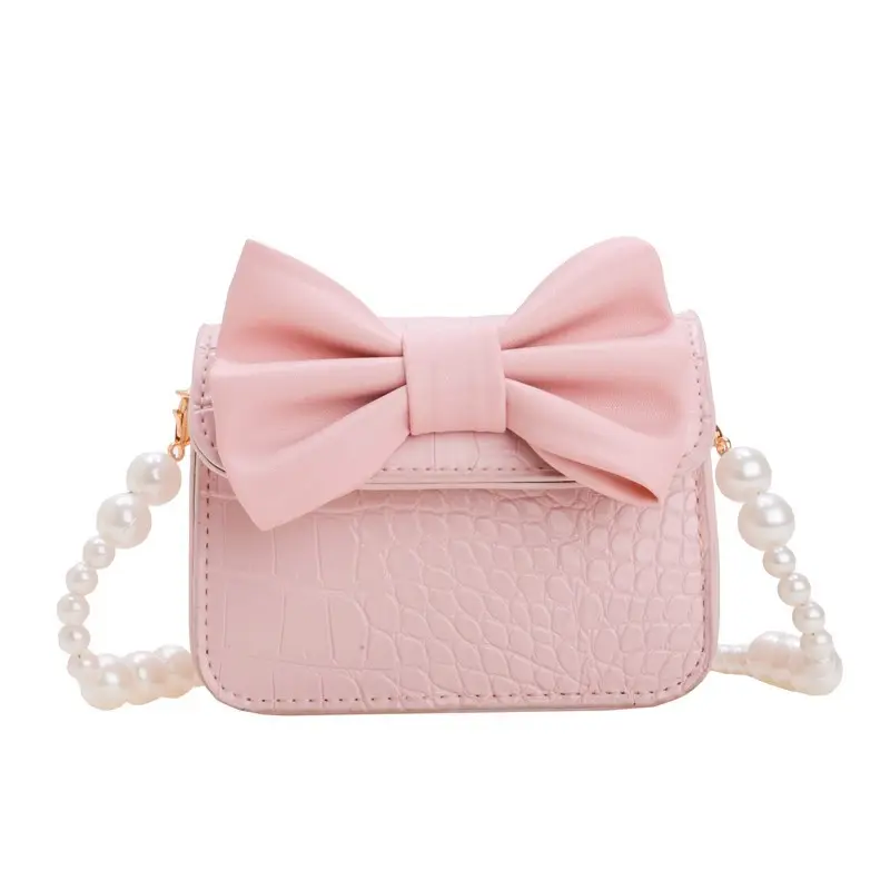 Berry Bags Crossbody Pearl Purse With Bow - Pink 1848