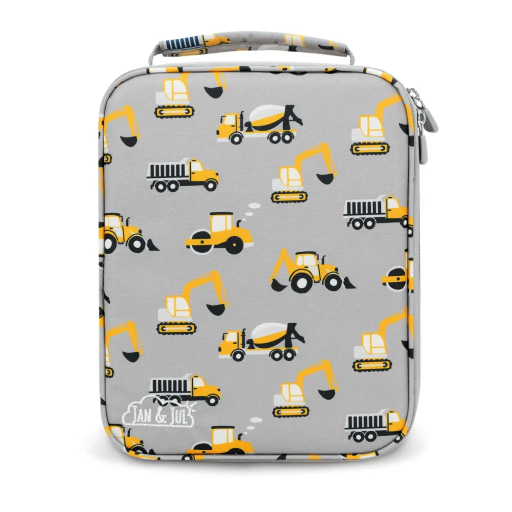 Jan & Jul Lunch Bag - Grey Construction