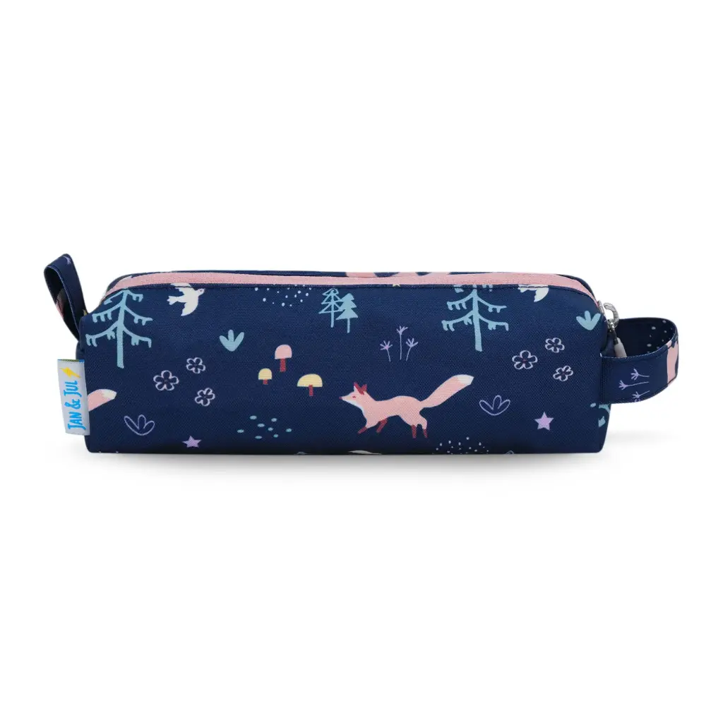Jan & Jul Pencil Case - Navy Forest