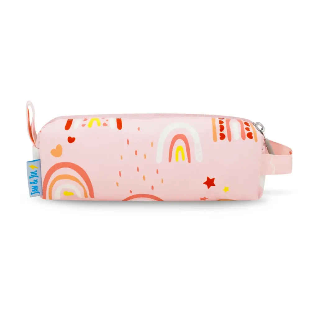 Jan & Jul Pencil Case - Pink Rainbow