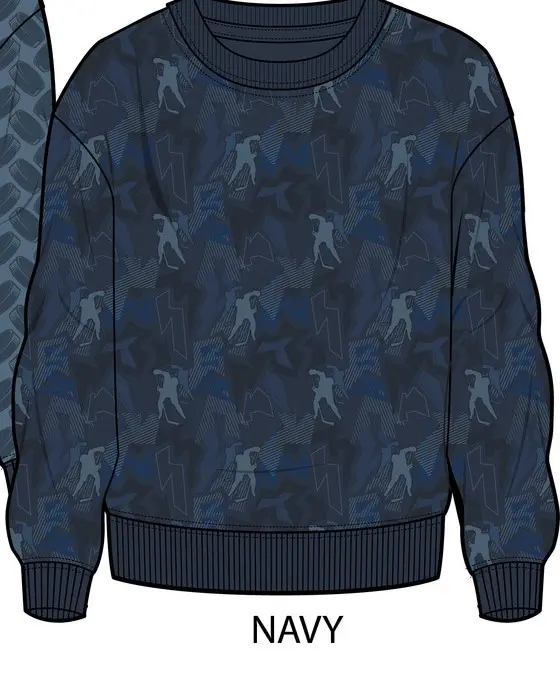 Mid Popover Fleece Hockey 5519 - Navy (2/3T)