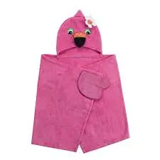Zoocchini Toddler Towel - Flamingo 2T+
