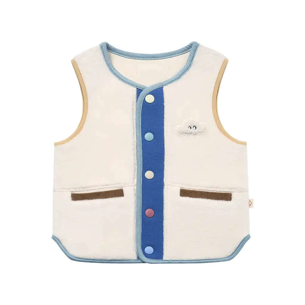 Petite Revery Recycled Fleece + Corduroy Vest (18-24M)
